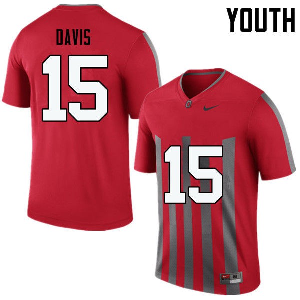 Ohio State Buckeyes #15 Wayne Davis Youth Player Jersey Throwback
